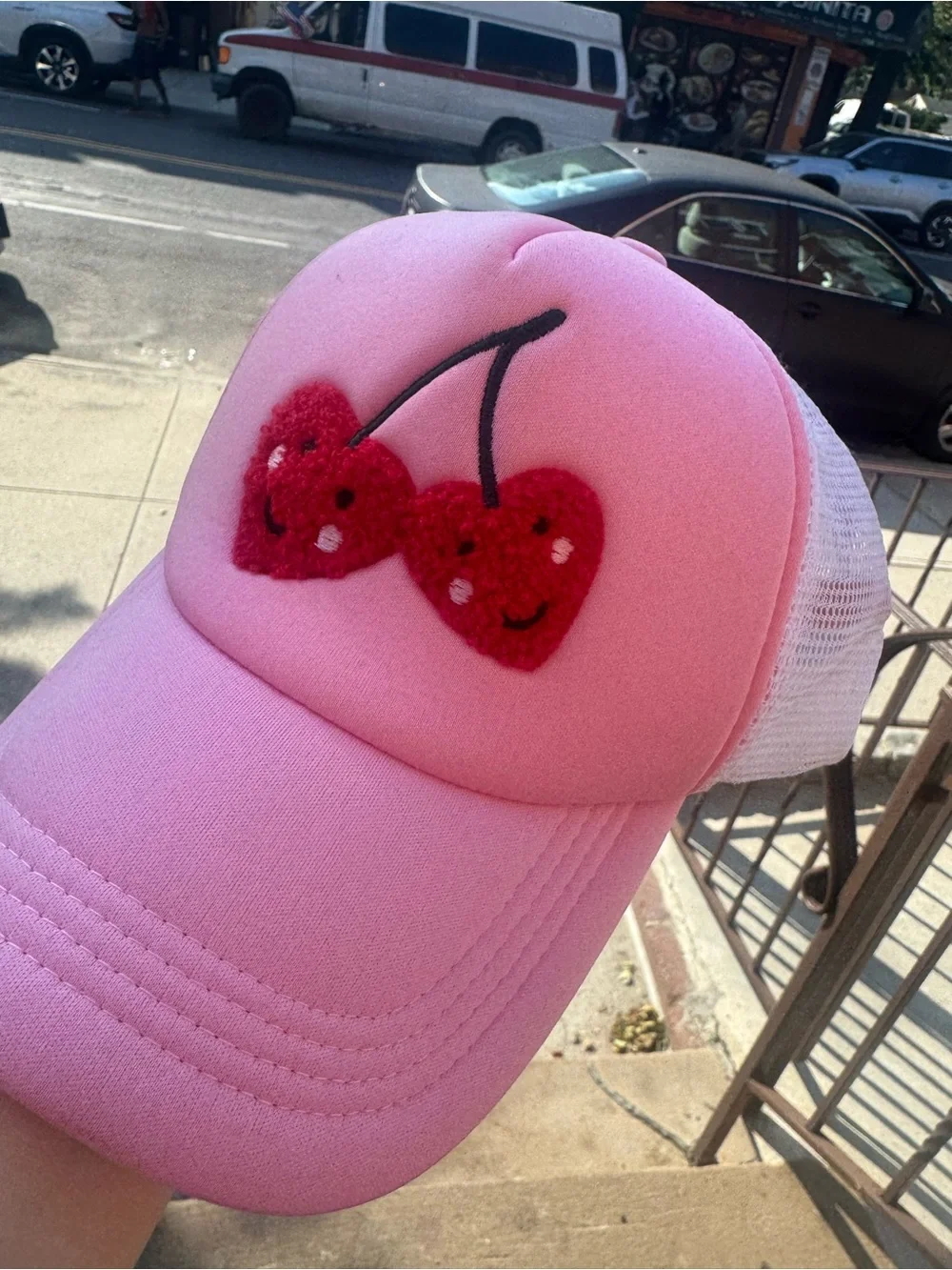 Pink Cherry Trucker Hat